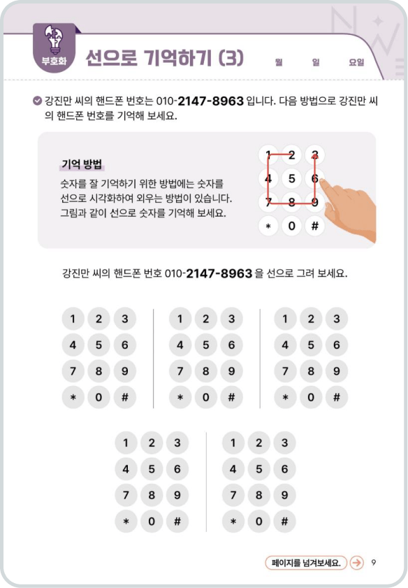 1·3주차 워크북 - 인지기능 집중 훈련 교재 예시 02